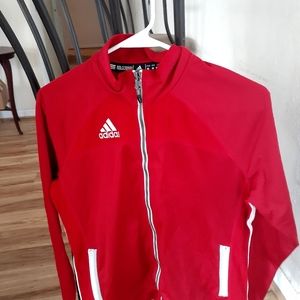 Adidas Climalite light Track jacket women's size M red
